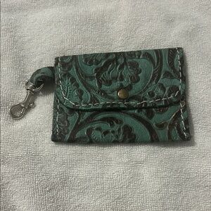 Source Unknown Green Floral Wallet